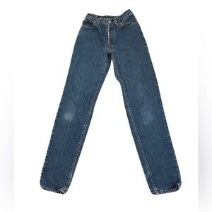 Vintage Levi’s 501 High Rise Straight Jeans | Med Dark Blue | Size 5 (W25 x L32)